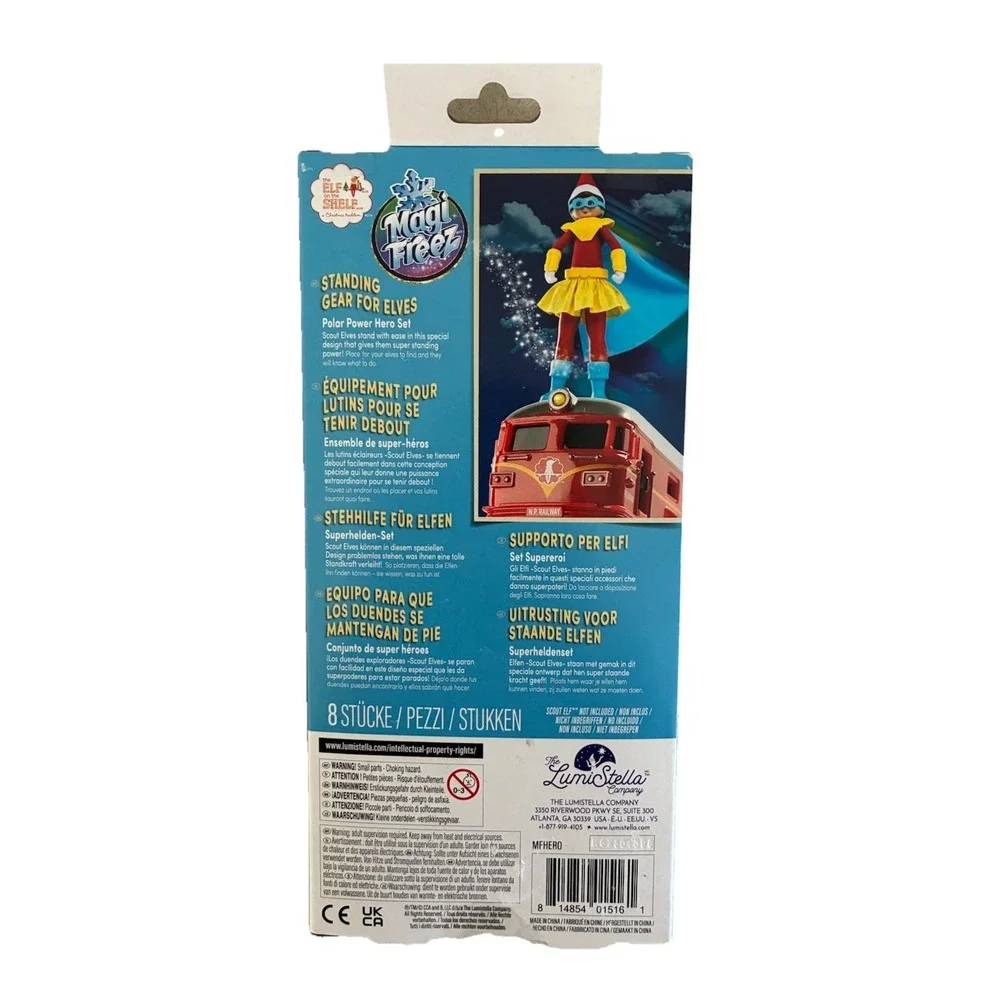 ELF ON THE SHELF‎ POWER HERO MAGI FREEZ SCOUT ELVES STANDING GEAR 8 PC NEW